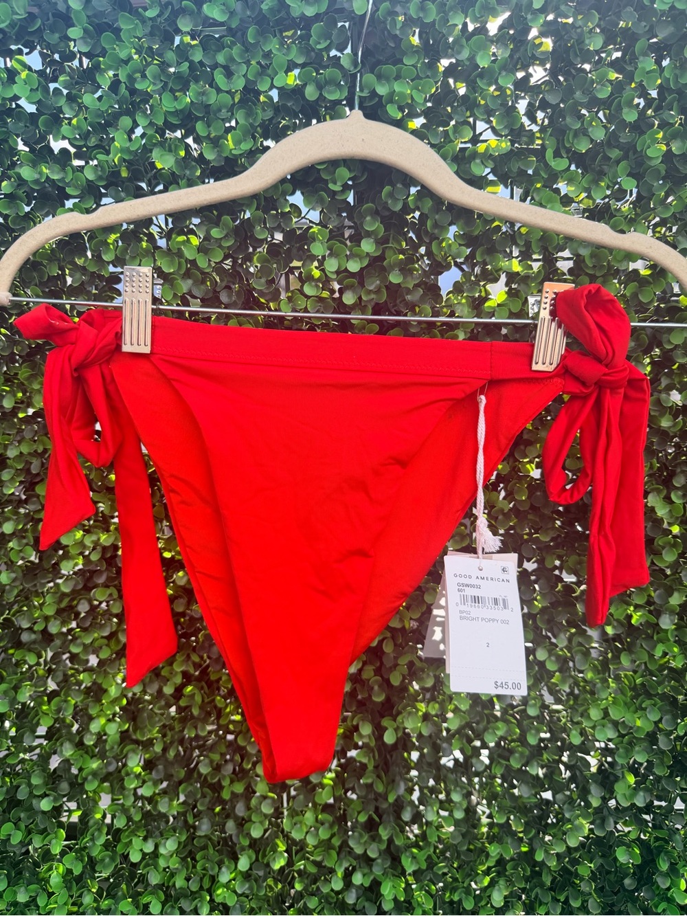 GOOD AMERICAN Swim Bright Poppy Bikini Bottoms